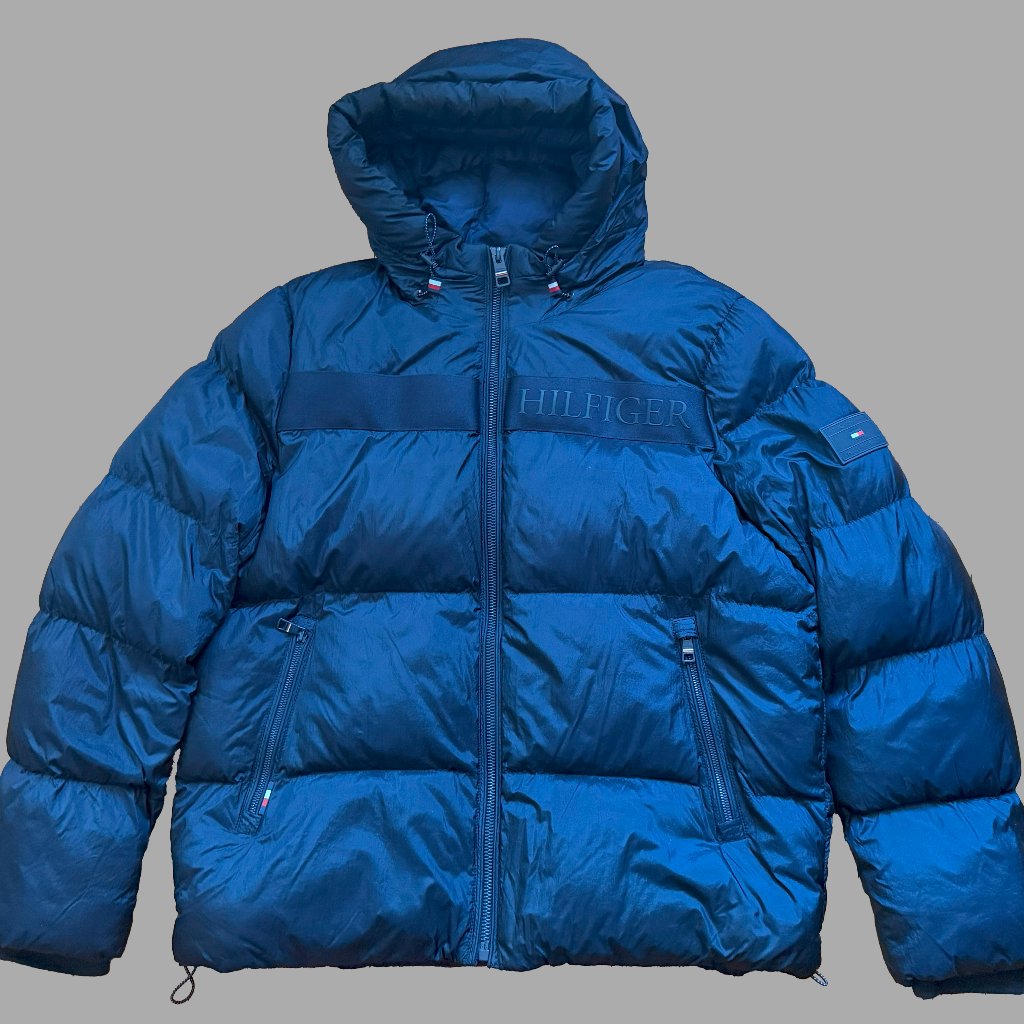 Tommy Hilfiger Puffer Jacket - Navy Blue - Size Large